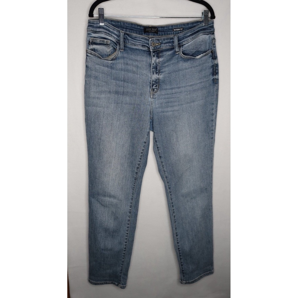 Judy Blue JB82335LT-CO Boyfriend Fit Mid‎ Rise Stretch Blue Jeans Womens 15/32